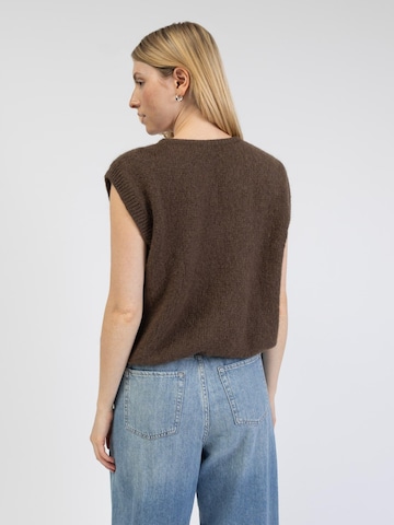 BROKE + SCHÖN Strickjacke 'Lockere Strickweste' in Braun