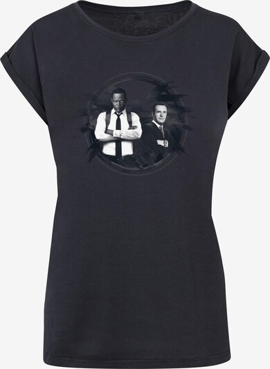 ABSOLUTE CULT T-shirt 'Captain Marvel - Nick Fury Shield' en bleu nuit / noir / blanc, Vue avec produit