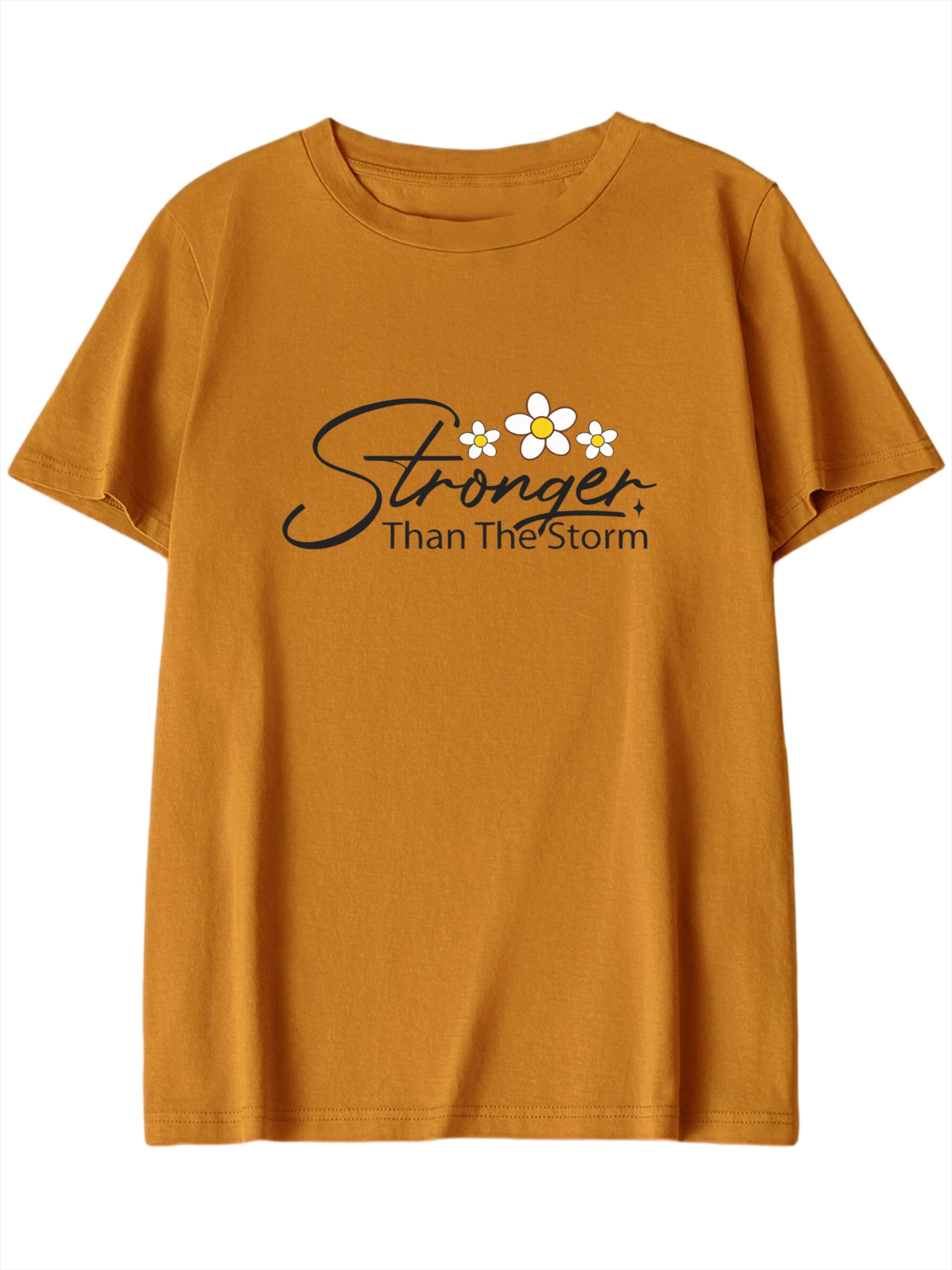GORHEY Shirt 'Women's Summer Casual Cotton T-Shirt with Lemon Print' in S/Regular in Orange, Item view