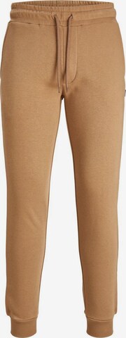 JACK & JONES Tapered Pants 'Gordon' in Brown: front