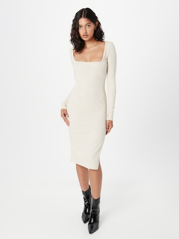 Misspap Dress in Beige: front