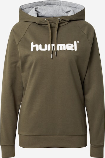 Hummel Sportsweatshirt in oliv / weiß, Produktansicht