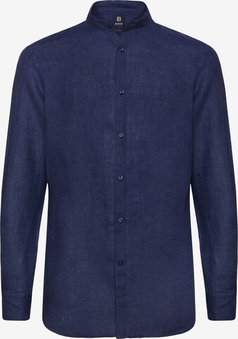 Coupe regular Chemise Boggi Milano en bleu : devant