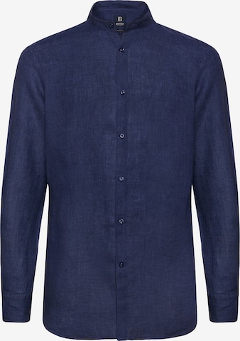 Boggi Milano Regular fit Overhemd in Blauw: voorkant