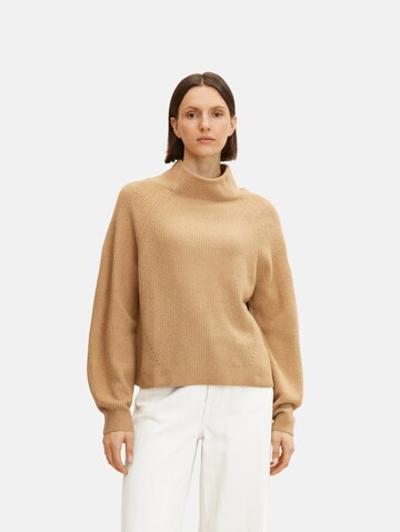 TOM TAILOR Sweater in Beige: front