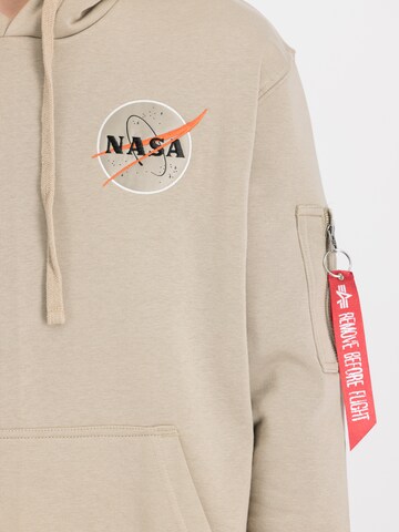 ALPHA INDUSTRIES Majica 'NASA Orbit' | bež barva