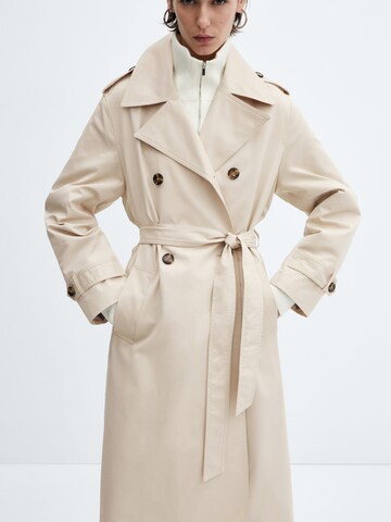 MANGO Between-Seasons Coat 'Angela' in Beige