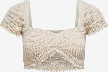 ONLY Knitted Top 'Summer' in Beige: front