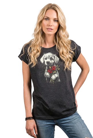 MAKAYA Shirt 'Labrador Rose' in Grey: front