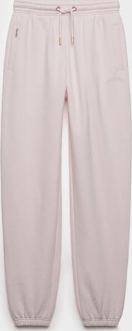 Tapered Pantaloni 'Essential' di Superdry & Co in rosa: frontale