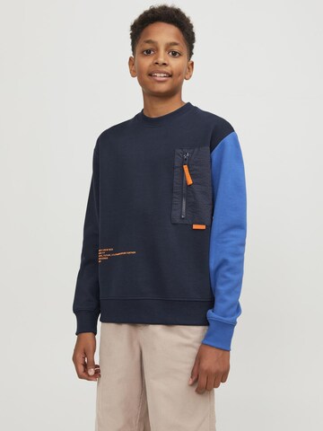 Jack & Jones Junior Sweatshirt 'Activ3' in Blau: predná strana