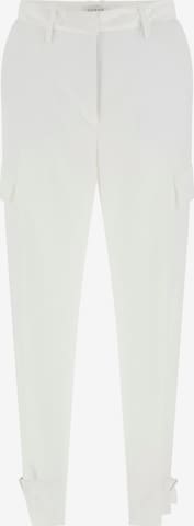 GUESS Tapered Cargo Pants in White: front