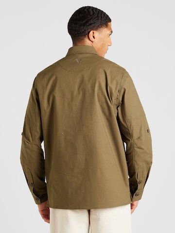 Fat Moose Regular fit Button Up Shirt in Green