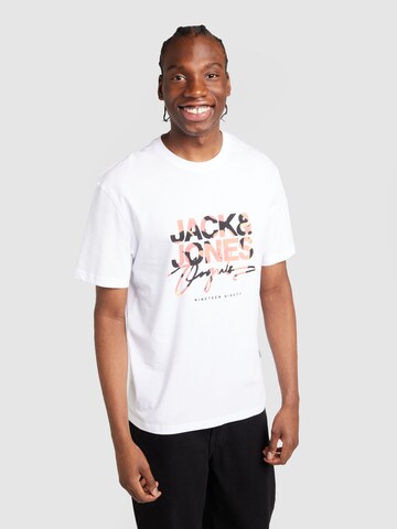JACK & JONES T-Shirt 'JJARUBA' in Weiß: Vorderseite