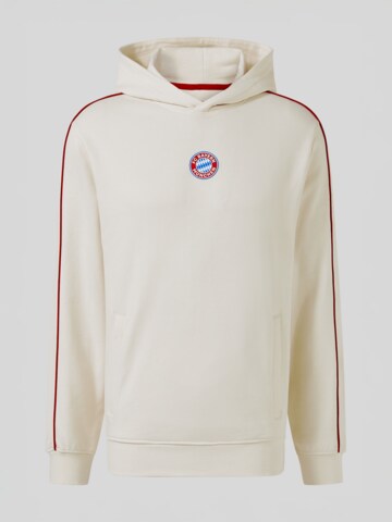 FC BAYERN MÜNCHEN Hoodie Essentials in Weiß: Vorderseite