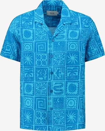 Coupe regular Chemise Shiwi en bleu : devant