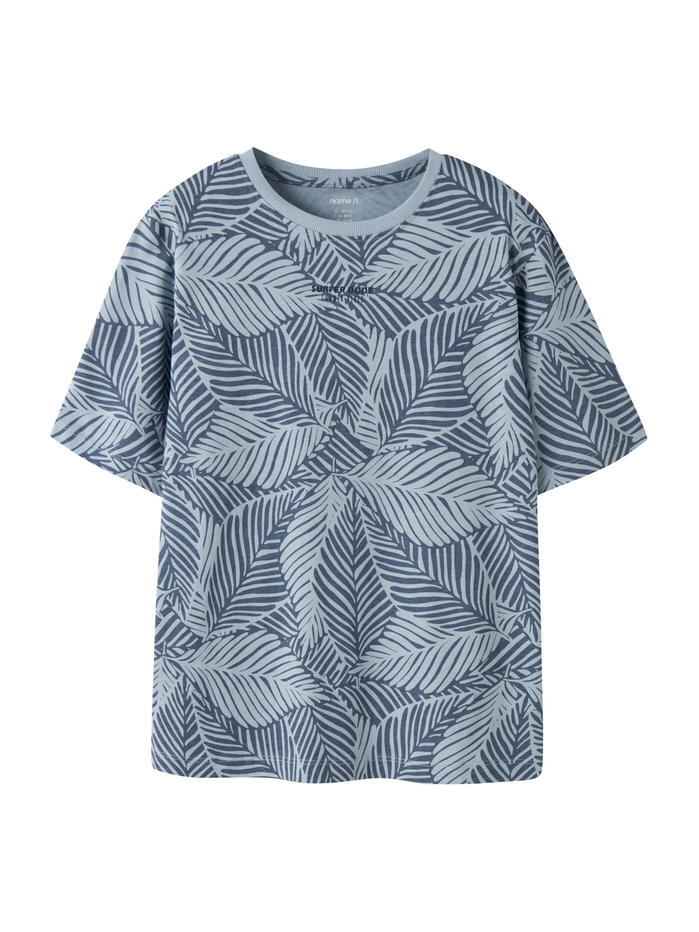 Tricou 'NKMVENZEL' de la NAME IT pe albastru: față
