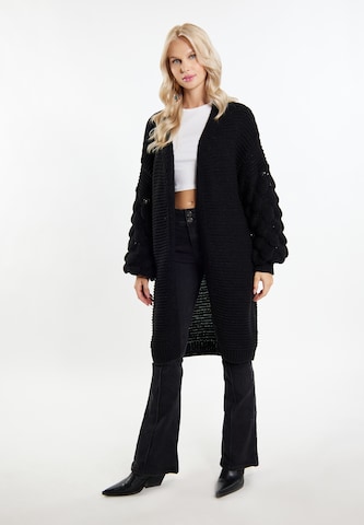 IZIA Knit cardigan 'Gaya' in Black