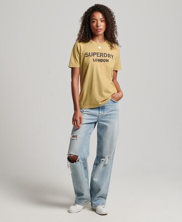 T-shirt 'Vintage Stack' Superdry en jaune