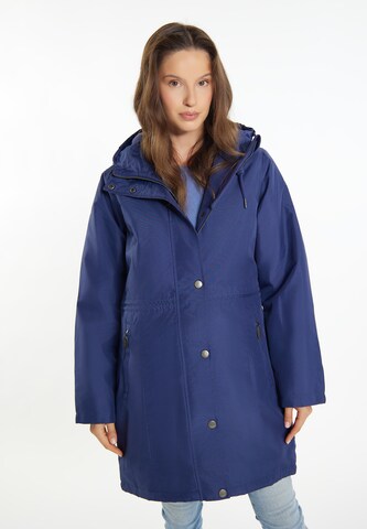 usha BLUE LABEL Winterparka 'Fenia' in Blauw: voorkant