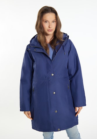 usha BLUE LABEL Winterparka 'Fenia' in Blauw: voorkant