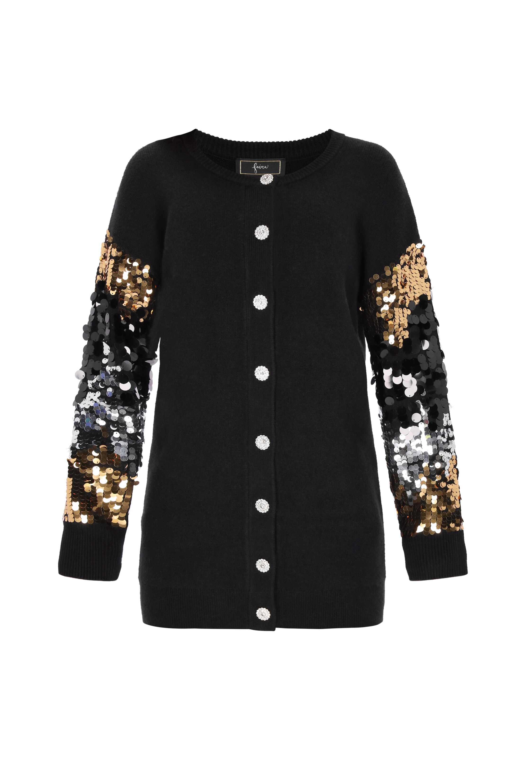 Cardigan faina en noir : devant