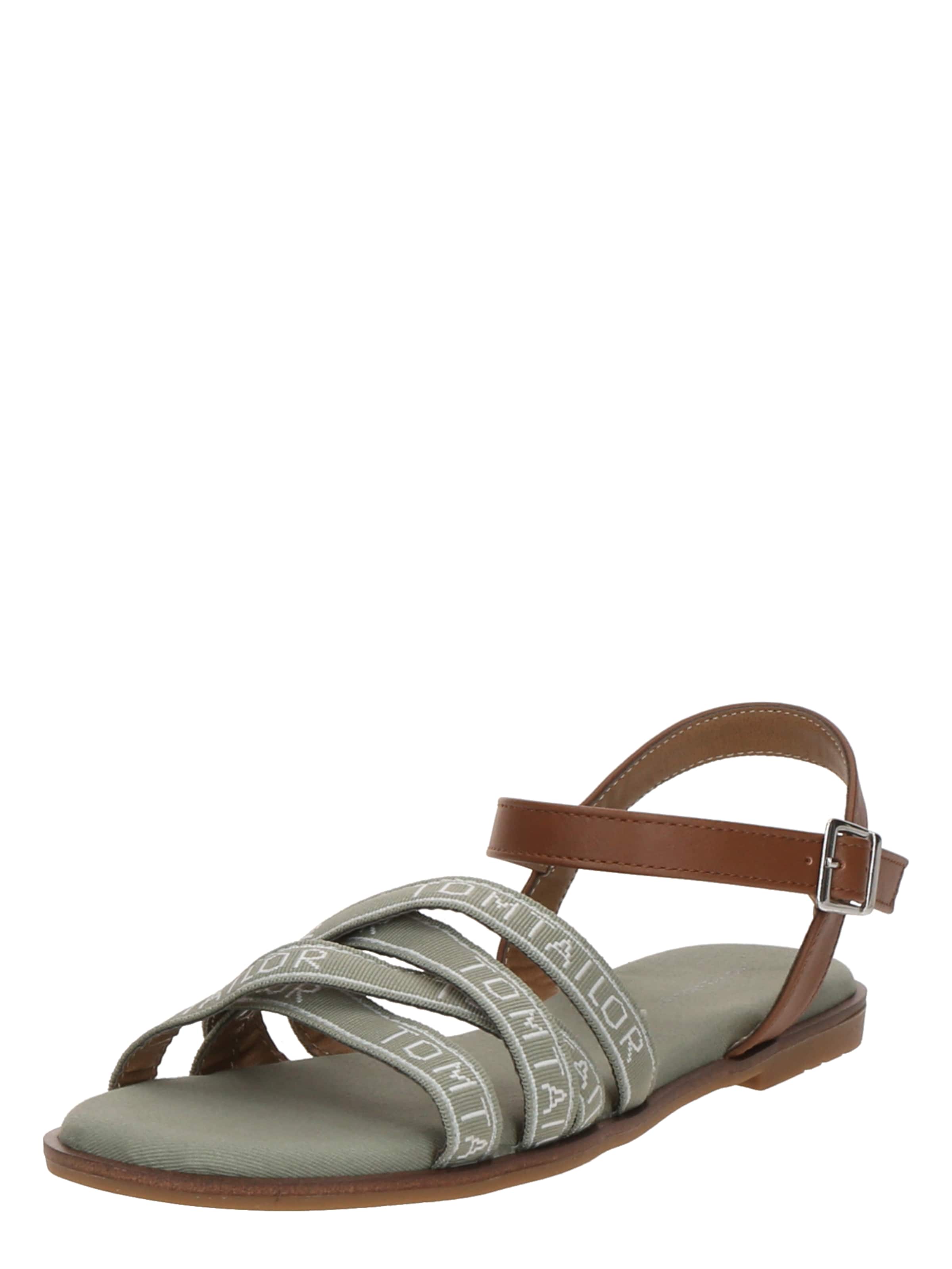 TOM TAILOR Sandały w kolorze zielony: przód