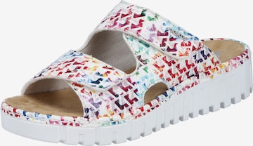 Rieker Mules in White: front