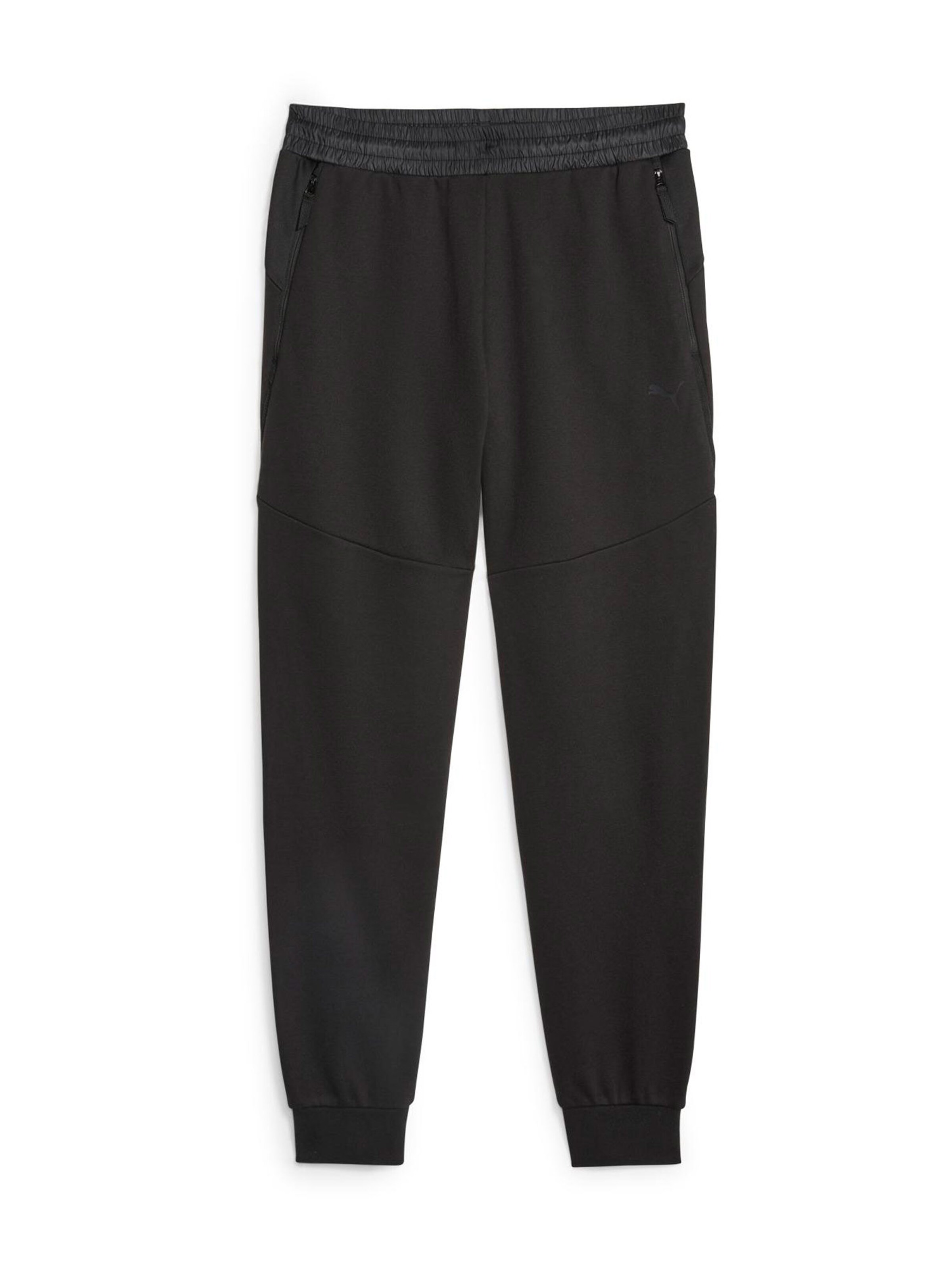 PUMA Tapered Pants in Black: front