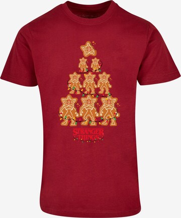 ABSOLUTE CULT T-Shirt 'Stranger Things - Gingerbread' in Rot: predná strana