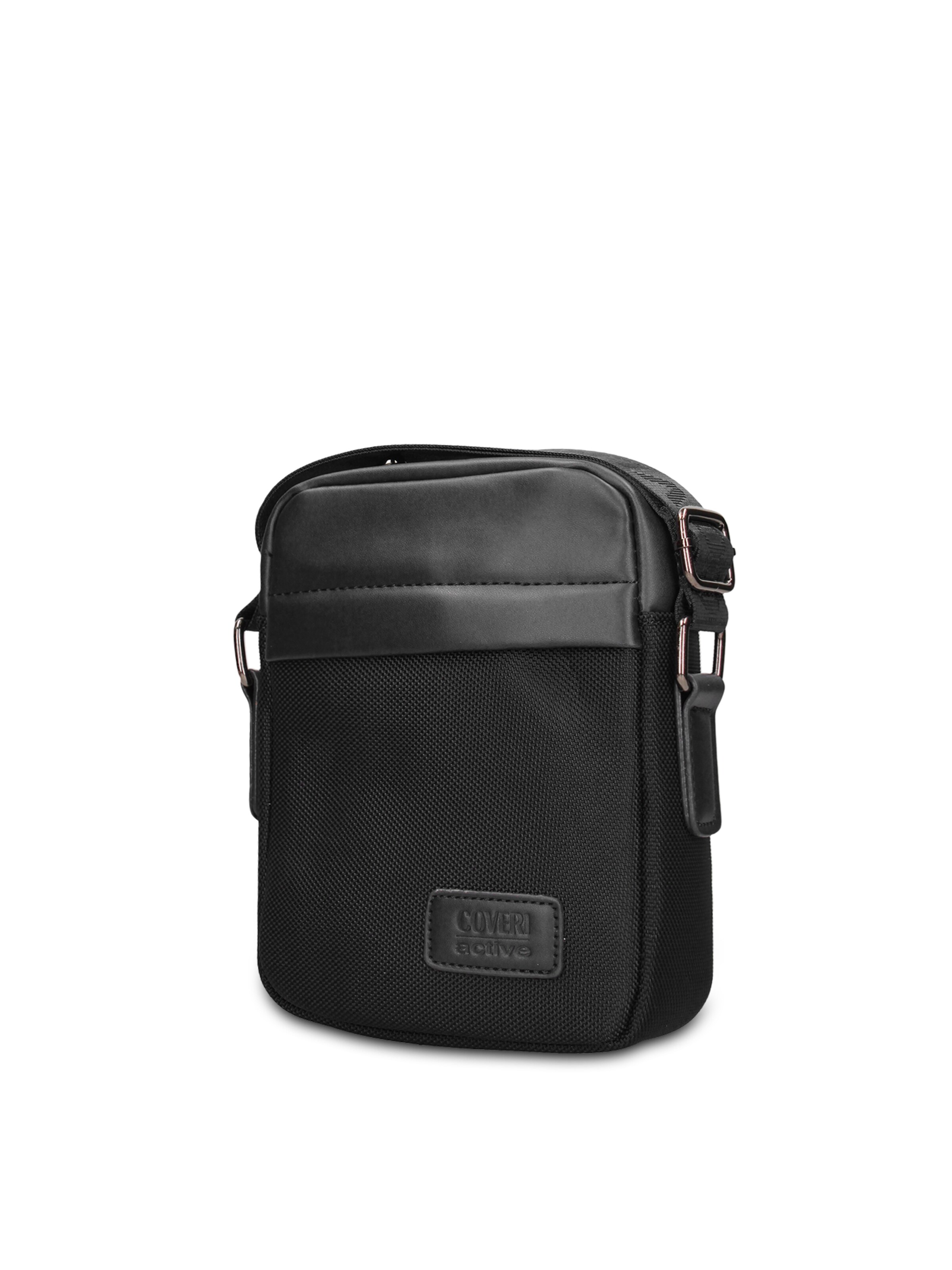 Borsa a tracolla 'Borsa a Tracolla Uomo Vegan Leather con Zip' di Coveri Collection in nero