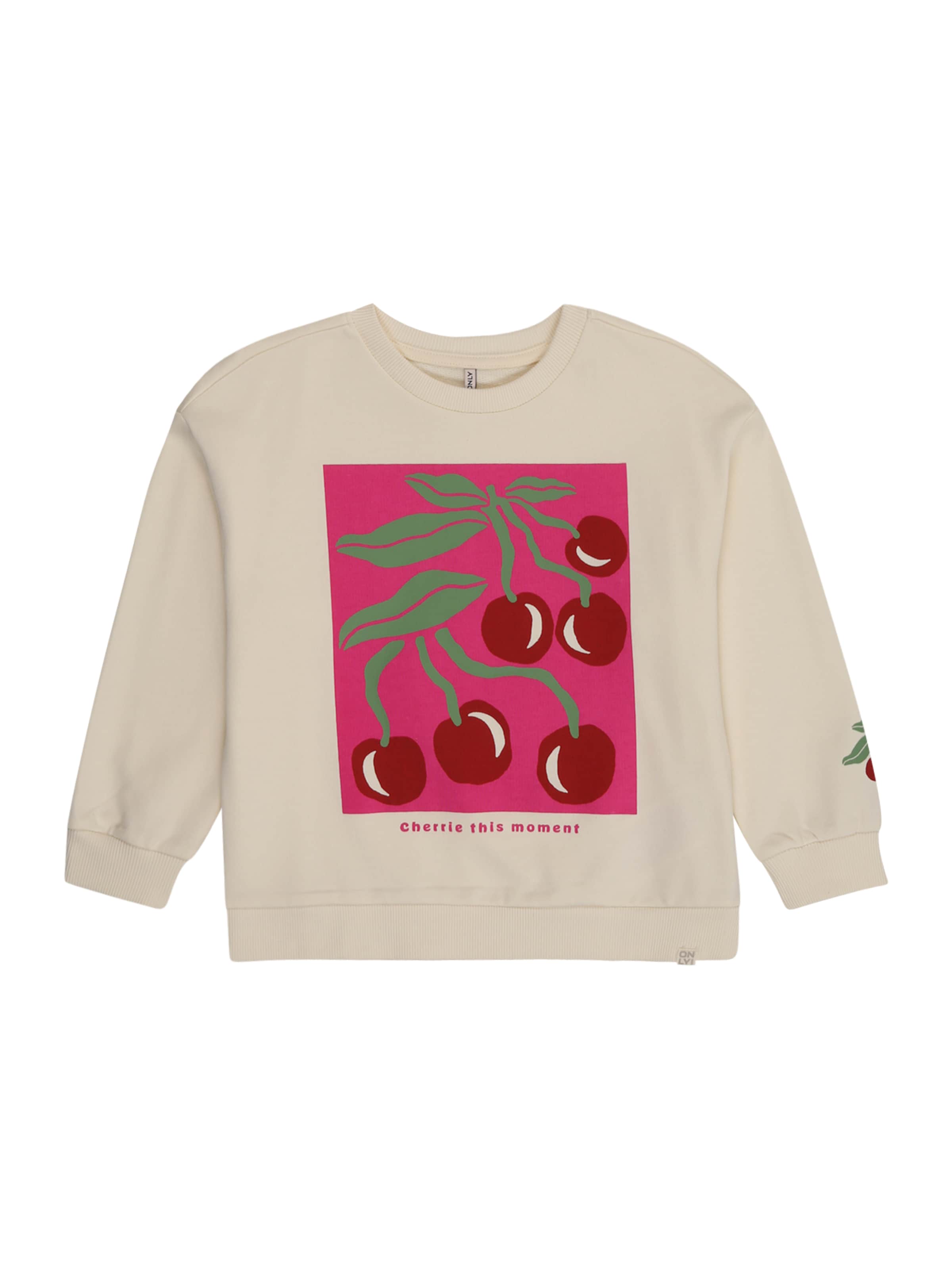 Only Mini Sweatshirt 'KMGartsy' in Beige: front