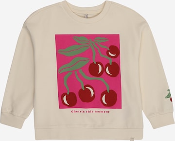 Sweat-shirt 'KMGartsy' Only Mini en beige : devant