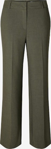 Pantalon à plis 'SLFRita' SELECTED en vert : devant