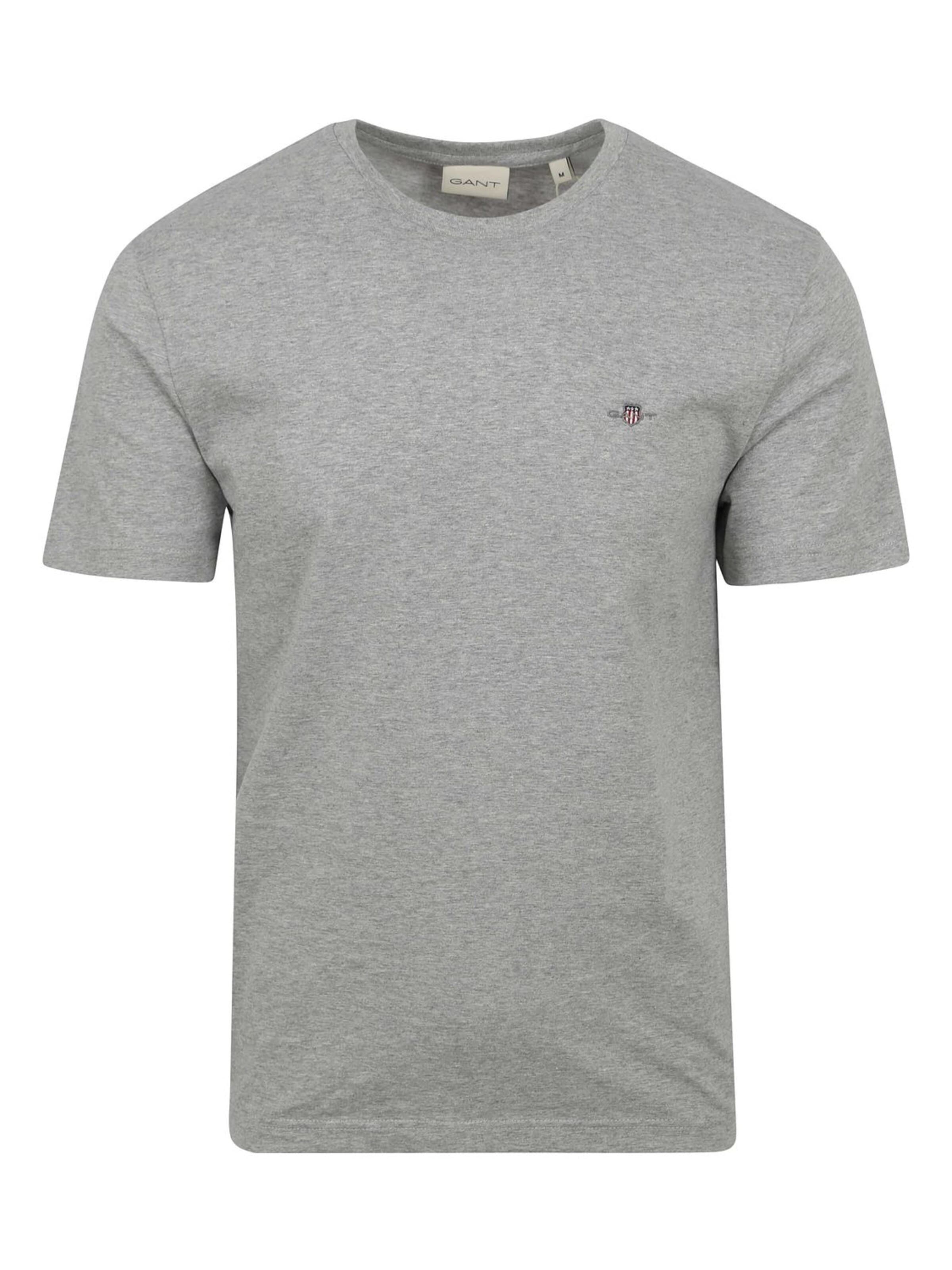 T-Shirt GANT en gris : devant