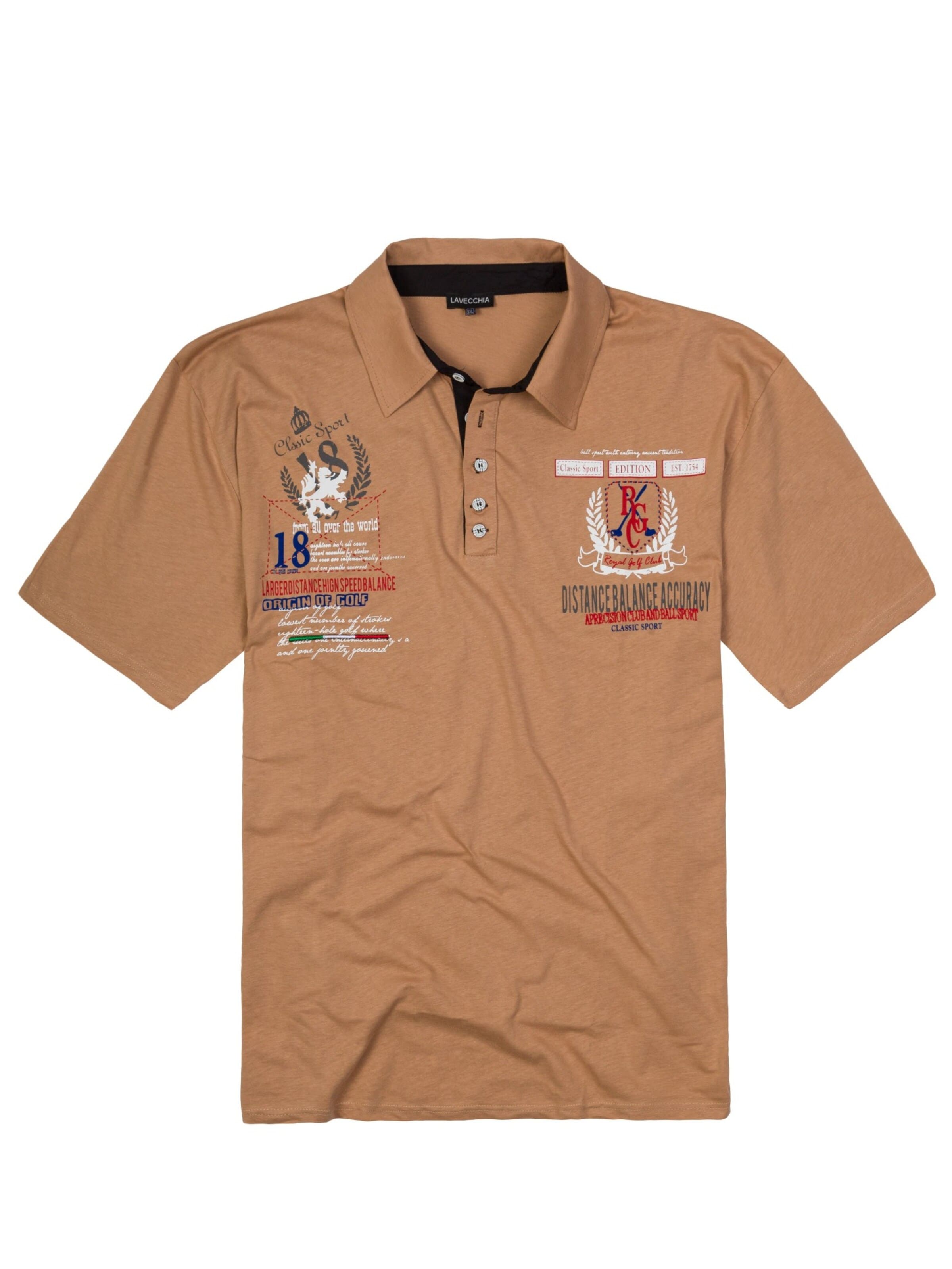 Lavecchia - Camiseta 'LV-2038 Übergrößen' en beige: frente