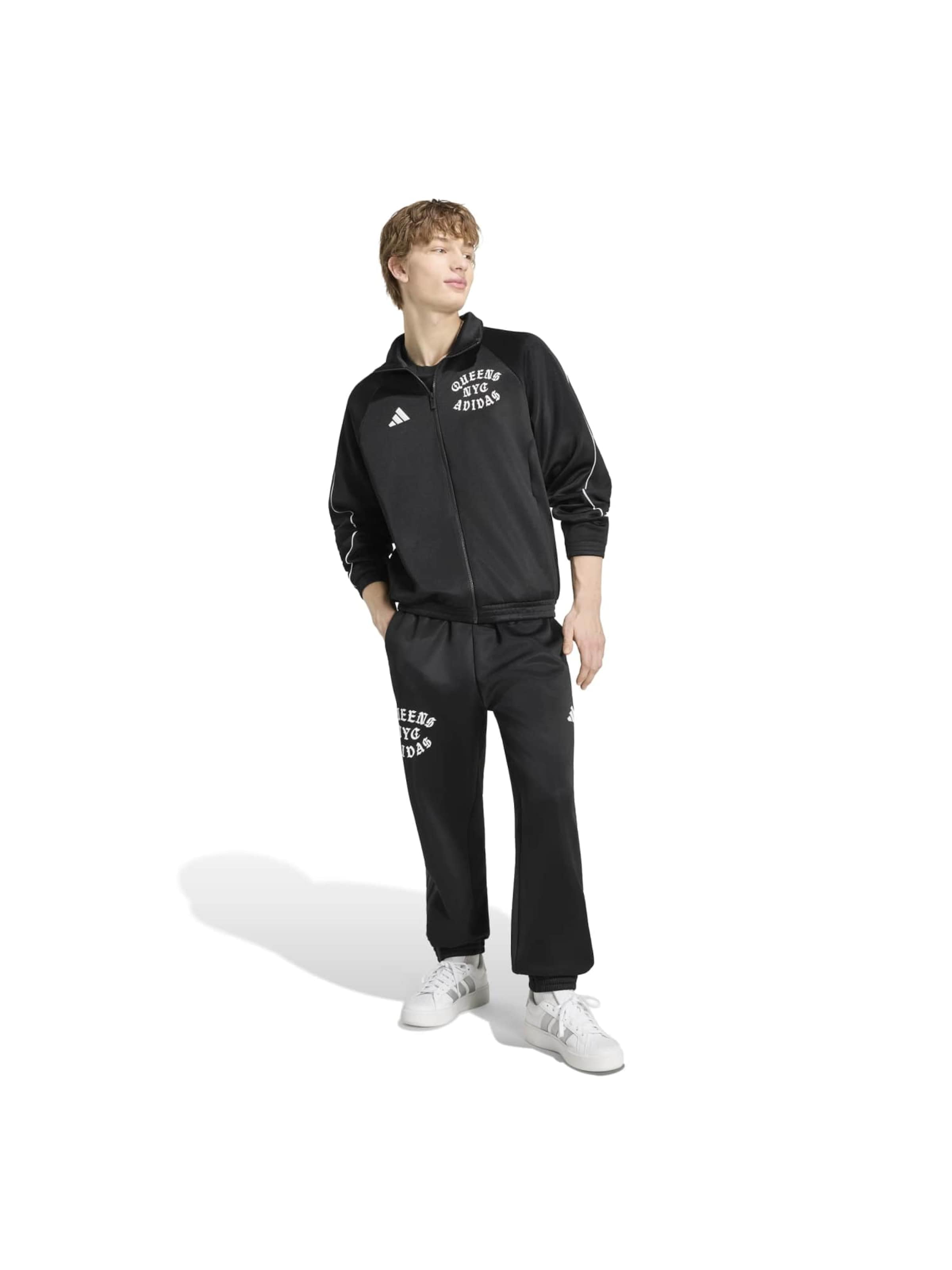 ADIDAS SPORTSWEAR Спортна жилетка с качулка в черно