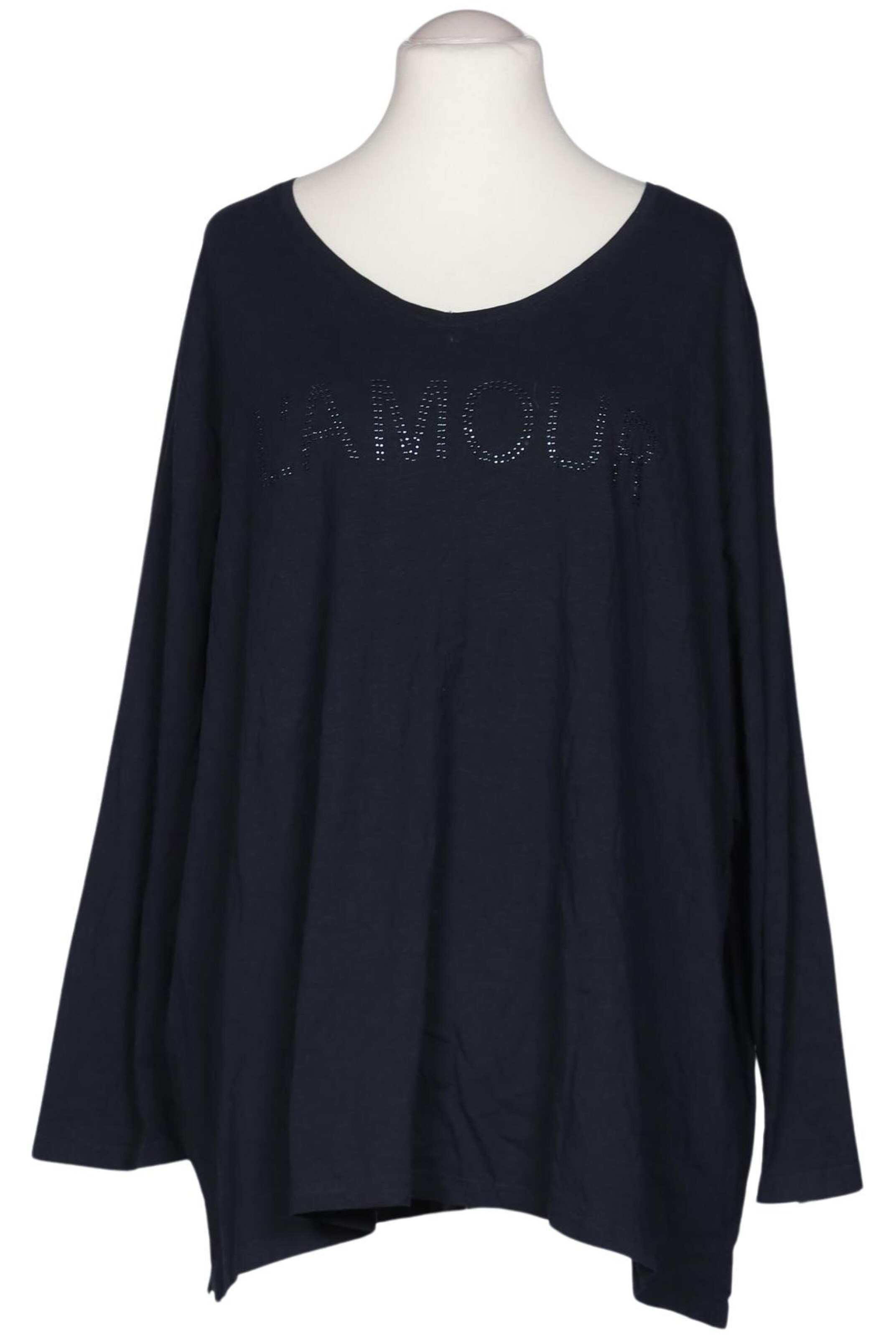 Ulla Popken Langarmshirt 9XL in Blau: Vorderseite