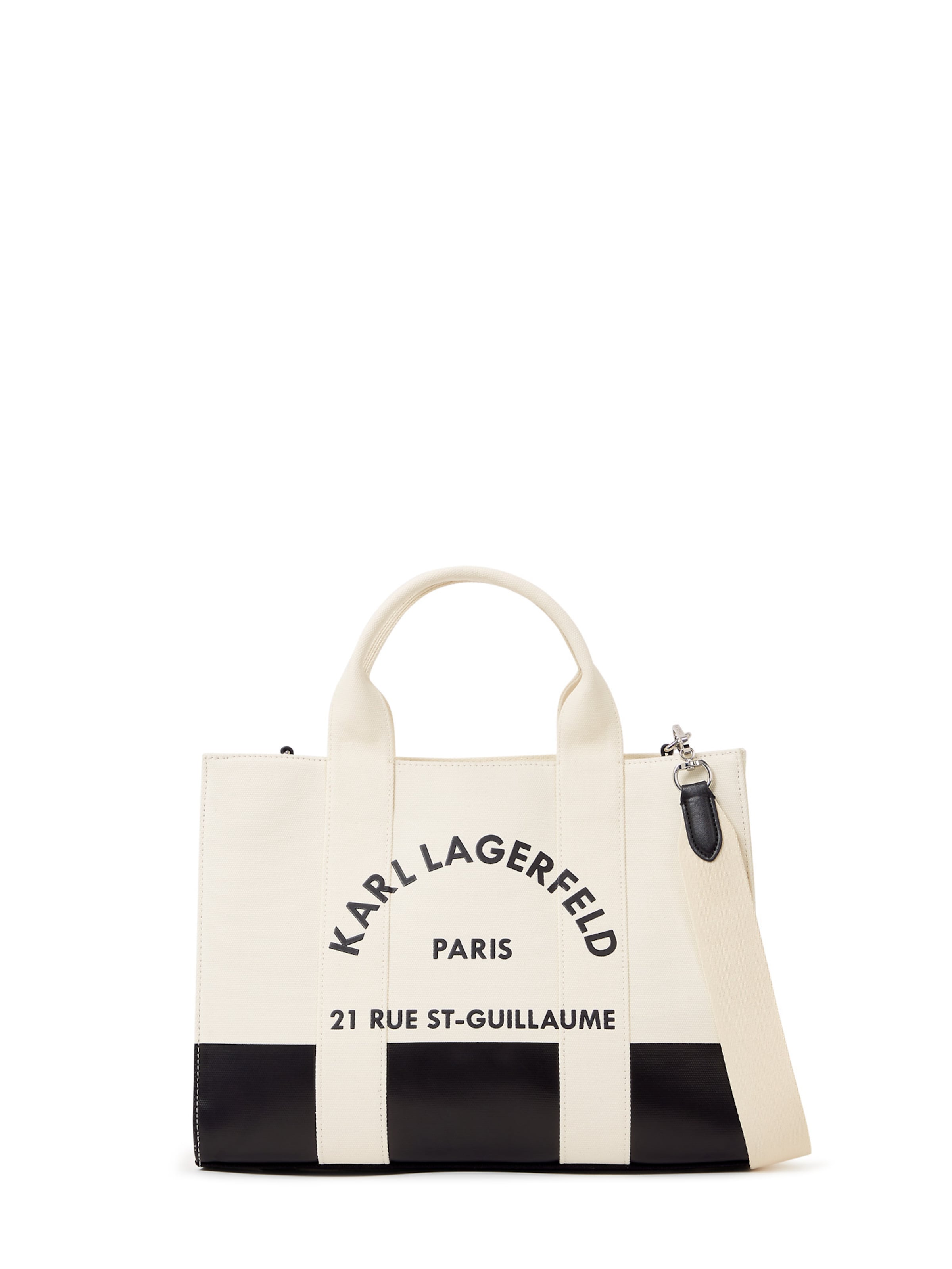 Shopper 'Rue St-Guillaume' di Karl Lagerfeld in bianco: frontale