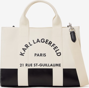 Karl Lagerfeld Ostoskassi 'Rue St-Guillaume' värissä valkoinen: etupuoli