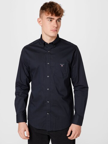 GANT Regular fit Overhemd in Blauw: voorkant