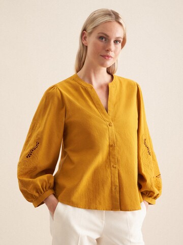 Tunique 'Schwarze Rose' SEIDENSTICKER en jaune : devant