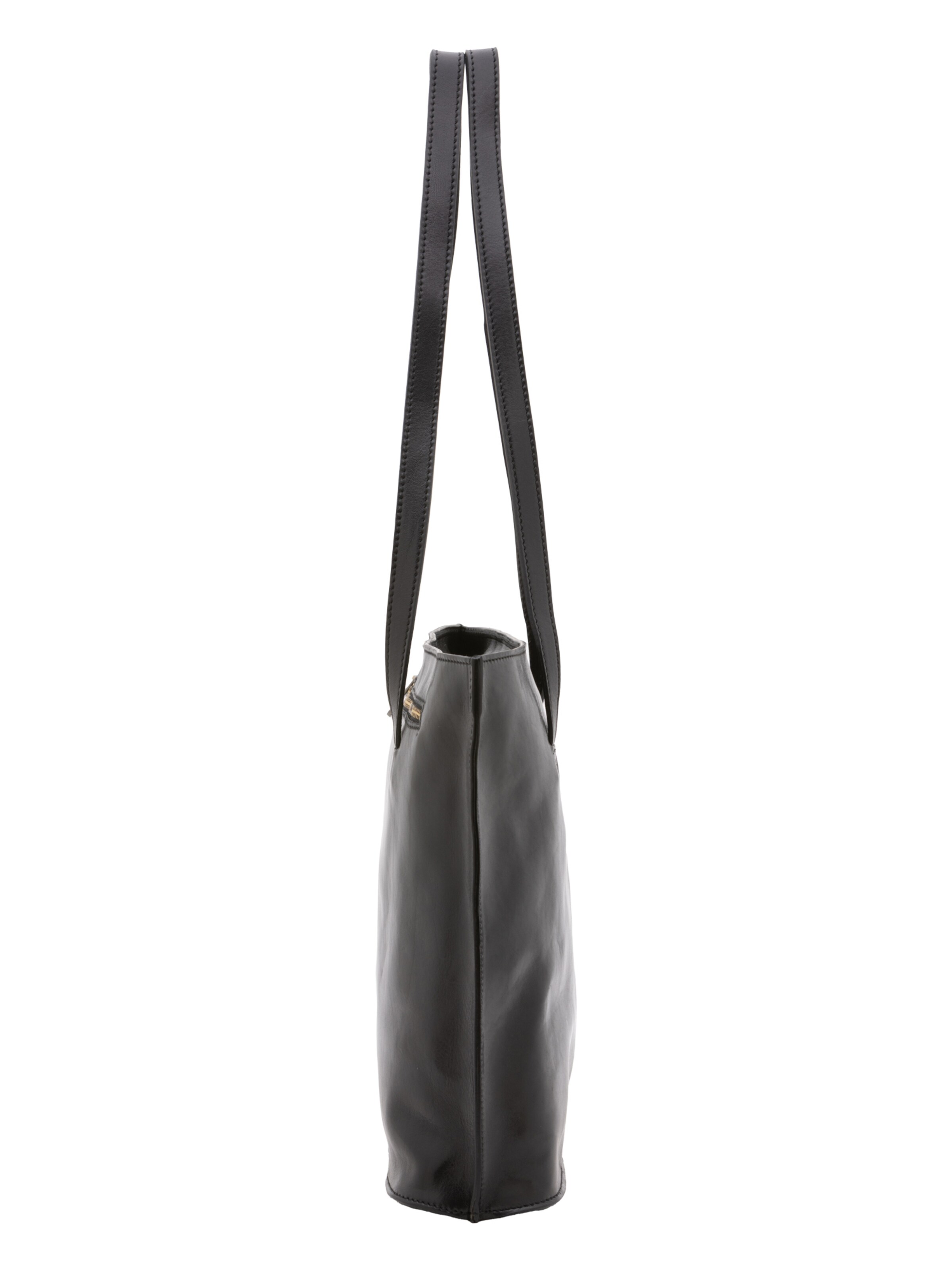 Borsa a spalla 'Borsa a Spalla Donna Pelle Vera Vacchetta - Chiusura Zip Made in Italy' di I Fratelli in nero