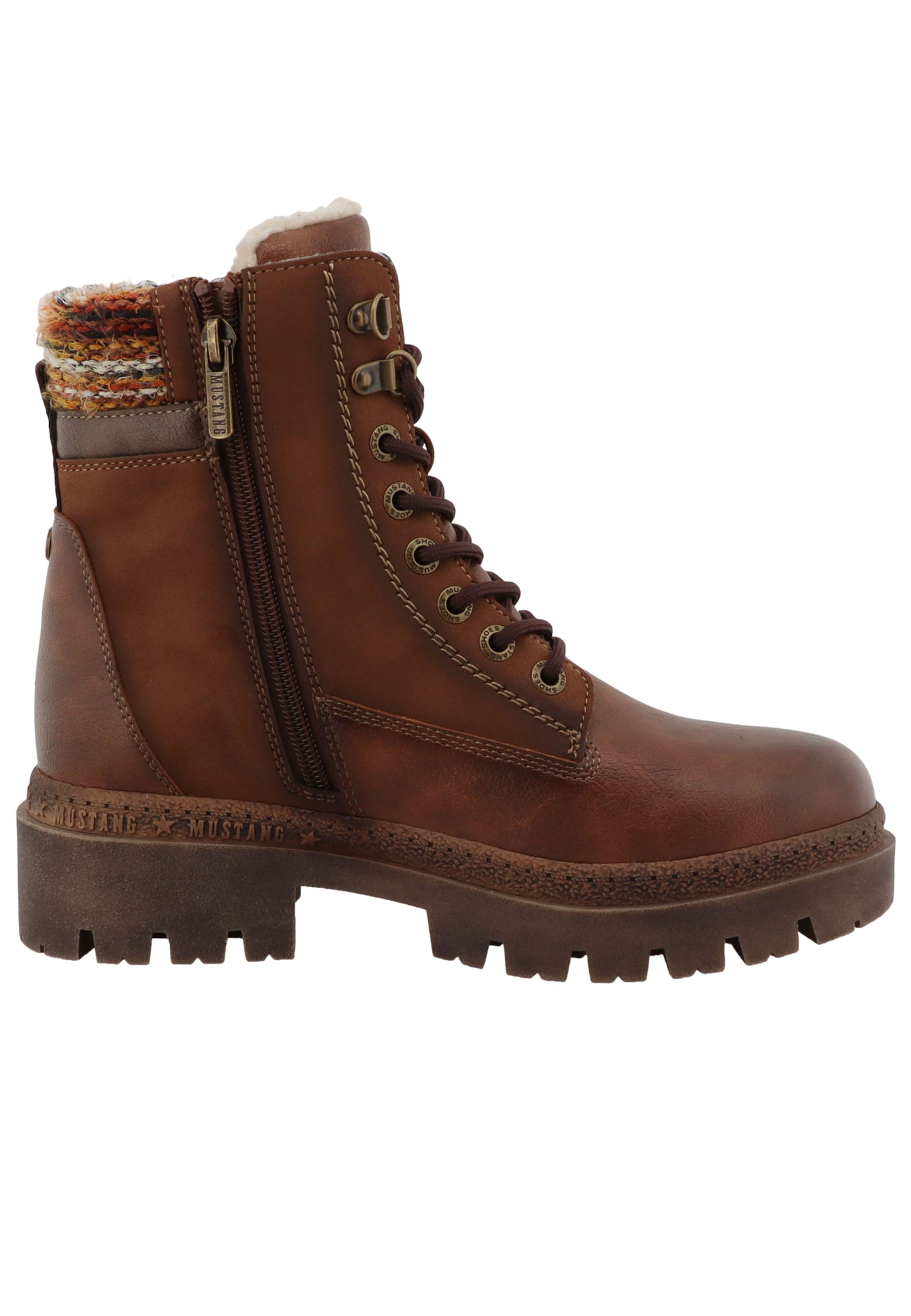 Bottines à lacets MUSTANG en marron