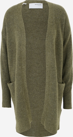 Selected Femme Tall Knit Cardigan 'LULU' in Green: front