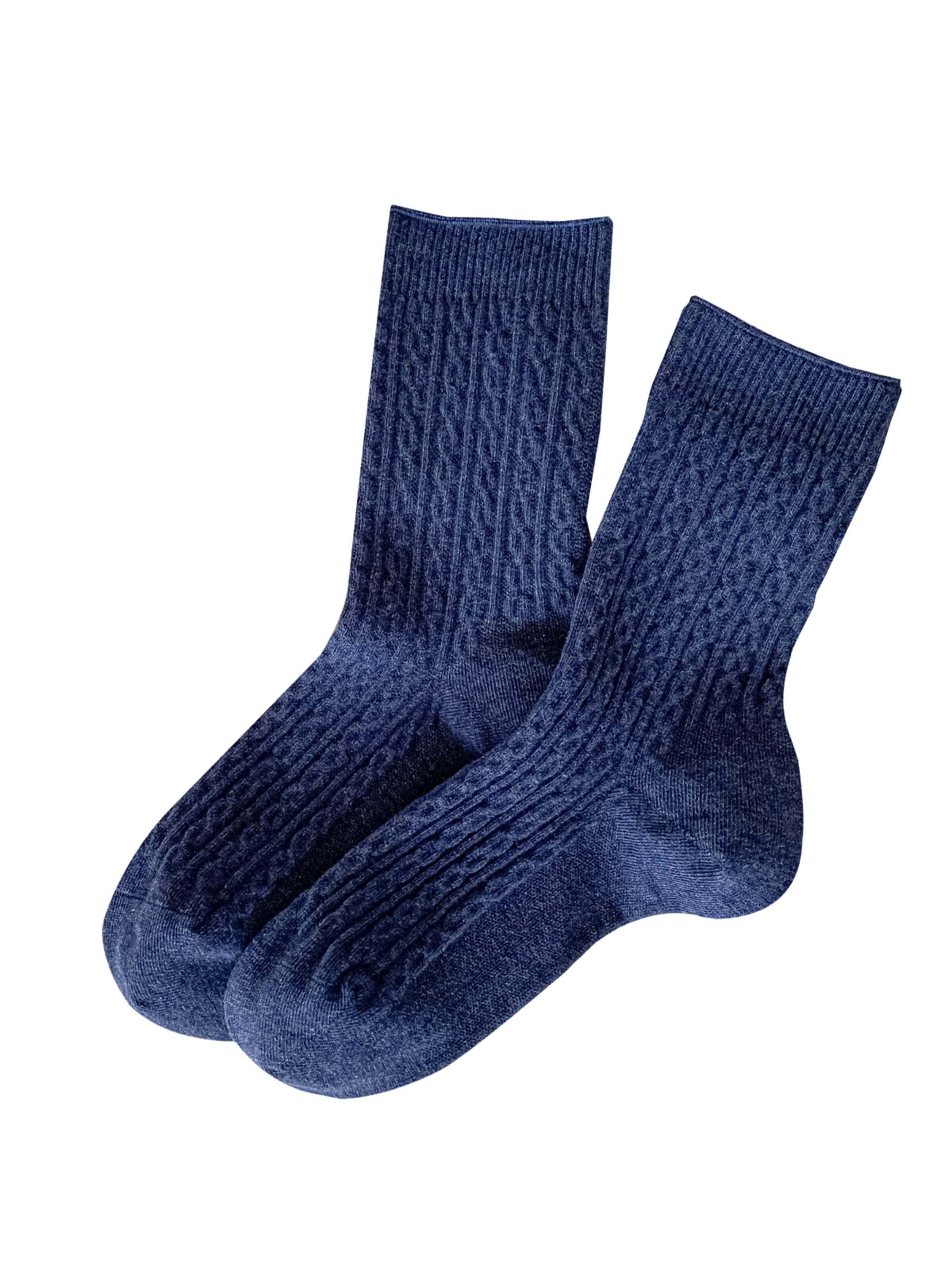Millo Socks 'Cosy Twist Mix' in Blue