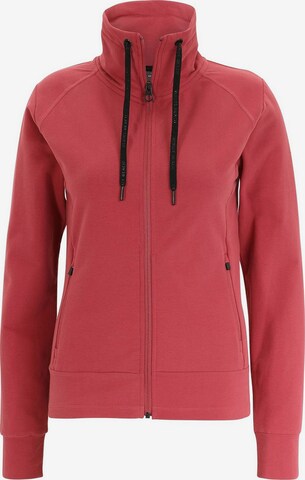 VENICE BEACH Zip-Up Hoodie in Red: front