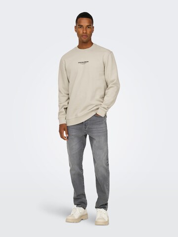 Felpa 'ONSCurated' di Only & Sons in grigio