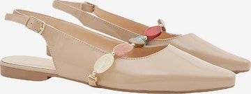 Desa - Zapatos destalonado 'Ballerinen' en beige: frente