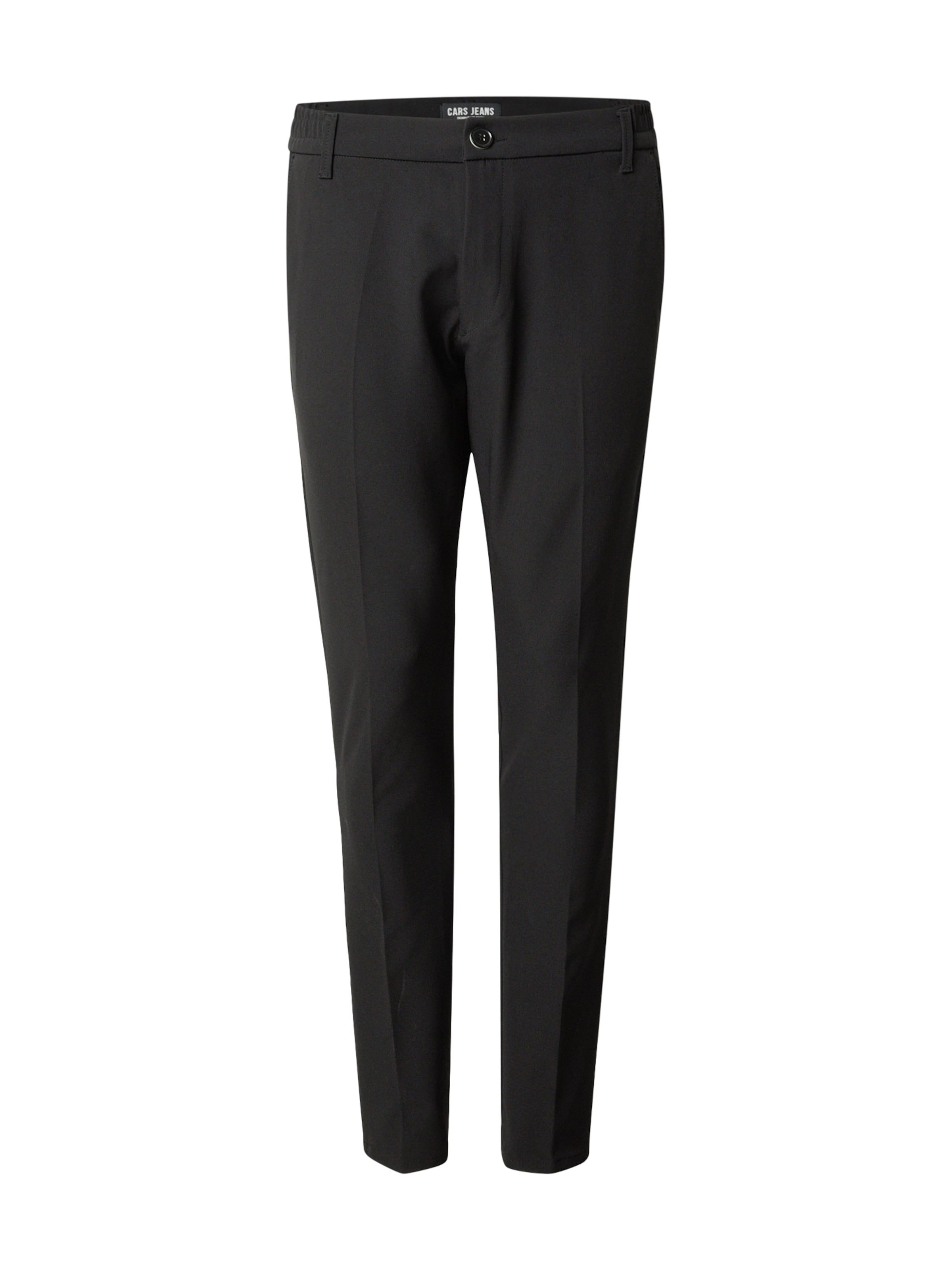Cars Jeans Slimfit Παντελόνι με τσάκιση 'Daxton' σε μαύρο: μπροστά